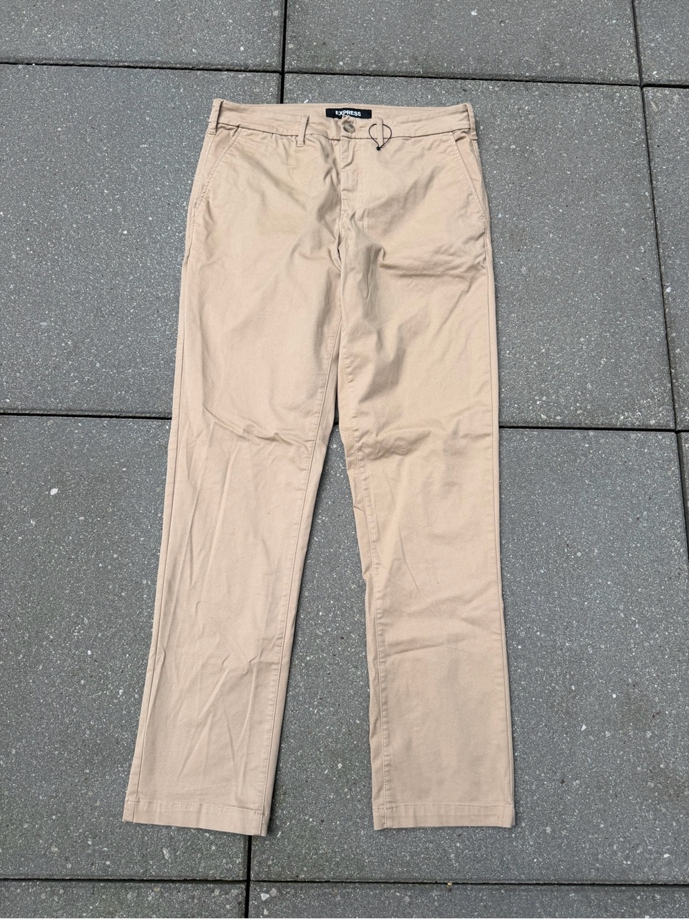 Express Men’s Slim Stretch Chino Pants Khaki Tan 32x34 NWOT